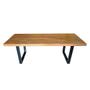 Imagem de Conjunto Mesa Industrial Lanna 2,20m Ferragem Preta com Banco Industrial Lanna