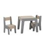 Imagem de Conjunto Mesa Infantil 2 Cadeiras MDF Diana Cinza Conect Ofertamo