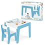 Imagem de Conjunto Mesa Infantil Em Madeira Com Cadeira Azul Junges