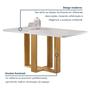 Imagem de Conjunto Mesa Isadora 120cmx90cm com 4 Cadeiras Luisa Tampo Smart Plus com Vidro