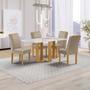 Imagem de Conjunto Mesa Isadora 120cmx90cm com 4 Cadeiras Luisa Tampo Smart Plus com Vidro