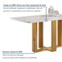 Imagem de Conjunto Mesa Isadora 120cmx90cm com 4 Cadeiras Luisa Tampo Smart Plus com Vidro