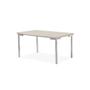 Imagem de Conjunto Mesa Iza 120x90cm Tampo MDF/Vidro 4 Cadeiras Natani Cromado/Cinza/Off White