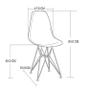 Imagem de Conjunto Mesa Jantar Eames Redonda Branca 90cm com 4 Cadeira Pretas Base Ferro Preto