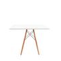Imagem de Conjunto Mesa Jantar Quadrada  Moderna  Eiffel 80cm Branco Mdf  4 cadeiras Charles Eames