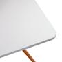 Imagem de Conjunto Mesa Jantar Quadrada  Moderna  Eiffel 80cm Branco Mdf  4 cadeiras Charles Eames