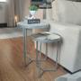 Imagem de Conjunto Mesa Lateral Viena Prata Com Espelho