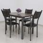 Imagem de Conjunto Mesa Lisboa 120 cm com 4 Cadeiras Milão Quality Aço