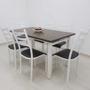Imagem de Conjunto Mesa Lisboa 140 cm com 6 Cadeiras Berlim Quality Aço