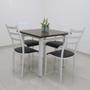 Imagem de Conjunto Mesa Lisboa 80 cm com 4 Cadeiras Berlim Quality Aço