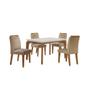 Imagem de Conjunto Mesa Liz 120cm Com 4 Cadeiras Athenas Off White