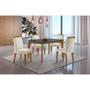 Imagem de Conjunto Mesa Liz 120cm Com Vidro 4 Cadeiras Athenas Grafite