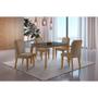 Imagem de Conjunto Mesa Liz 120cm Com Vidro 4 Cadeiras Athenas Grafite