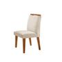 Imagem de Conjunto Mesa Liz 120cm Com Vidro 4 Cadeiras Creme