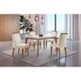 Imagem de Conjunto Mesa Liz 120cm Com Vidro 4 Cadeiras Creme