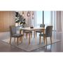 Imagem de Conjunto Mesa Liz 120cm Com Vidro 4 Cadeiras Off White