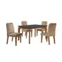 Imagem de Conjunto Mesa Liz 120cm Mdf 4 Cadeiras Athenas Grafite
