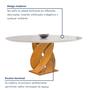 Imagem de Conjunto Mesa Luna 100cm com 4 Cadeiras Arizona Tampo Redondo Plus com Vidro