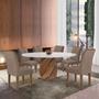 Imagem de Conjunto Mesa Luna 120cm com 6 Cadeiras Arizona Tampo Redondo Plus com Vidro