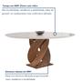 Imagem de Conjunto Mesa Luna 120cm com 6 Cadeiras Arizona Tampo Redondo Plus com Vidro
