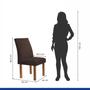 Imagem de Conjunto Mesa Luna 120cm com 6 Cadeiras Canela Tampo Redondo Plus com Vidro