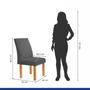 Imagem de Conjunto Mesa Luna 120cm com 6 Cadeiras Canela Tampo Redondo Plus com Vidro