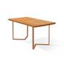 Imagem de Conjunto Mesa Madeira Maciça Alice 1,20m com 4 Cadeiras Aço Karina Cobre