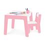 Imagem de Conjunto Mesa Mais Cadeira Infantil Rosa 990 Junges