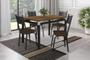 Imagem de Conjunto Mesa Malva 91 x 68 cm Preto Tampo BP Nature 4 Cadeiras 151 Imbuia - Artefamol