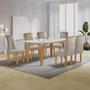 Imagem de Conjunto Mesa Melina 170cmx90cm com 6 Cadeiras Carolina Tampo Smart Plus com Vidro