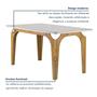 Imagem de Conjunto Mesa Melina 170cmx90cm com 6 Cadeiras Luisa Tampo Smart Plus com Vidro