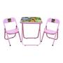 Imagem de Conjunto Mesa Mesinha Didatica Infantil Com 2 Cadeiras Dobráveis para Crianças