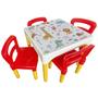 Imagem de Conjunto Mesa Mesinha Infantil Com 4 Cadeiras Escolar Plástica Camaleão