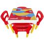Imagem de Conjunto Mesa Mesinha Infantil Com 4 Cadeiras Escolar Plástica Camaleão