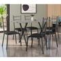 Imagem de Conjunto Mesa Miami 150cm Granito 6 Cadeiras Santiago Assento material sintético