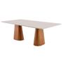 Imagem de Conjunto Mesa Noronha Com Vidro E 8 Cadeiras Off White