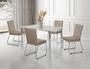 Imagem de Conjunto mesa onix cr rt. 1,20x0,80 vd serig-4 cad.dallas new cr - bc-80 - bc-80 - ofw