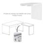 Imagem de Conjunto Mesa Para Escritorio Tamburato 1600 e Mesa De Apoio 890 e Gaveteiro com 3 Gavetas Tamburato Cor Carvalho com Branco