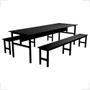 Imagem de Conjunto Mesa para Refeitório 10 Lugares com Bancos Separado 