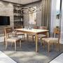 Imagem de Conjunto Mesa Petra com 6 Cadeiras Madeira Maciça