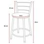 Imagem de Conjunto Mesa Quadrada 70cm Preta Com 4 Banquetas Junco Cappuccino