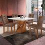 Imagem de Conjunto Mesa Quadrada com Vidro e 4 Cadeiras 100cmx100cm Barcelona Yescasa
