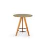 Imagem de Conjunto Mesa Redonda Aline 70cm Natural com 2 Cadeiras Eames Eiffel - Rosa