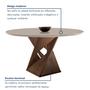 Imagem de Conjunto Mesa Redonda com 4 Cadeiras Tampo MDF Barcelona Yescasa