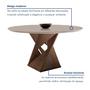 Imagem de Conjunto Mesa Redonda com 4 Cadeiras Tampo MDF Barcelona Yescasa