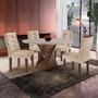 Imagem de Conjunto Mesa Redonda com 4 Cadeiras Tampo MDF Barcelona Yescasa