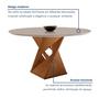 Conjunto Mesa Redonda com 4 Cadeiras Tampo MDF Barcelona Yescasa Imagem de Conjunto Mesa Redonda com 4 Cadeiras Tampo MDF Barcelona Yescasa