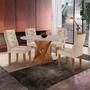 Conjunto Mesa Redonda com 4 Cadeiras Tampo MDF Barcelona Yescasa Imagem de Conjunto Mesa Redonda com 4 Cadeiras Tampo MDF Barcelona Yescasa