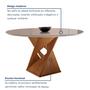 Imagem de Conjunto Mesa Redonda com Vidro e 4 Cadeiras Tampo Barcelona Yescasa