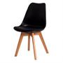 Imagem de Conjunto Mesa Redonda Eiffel 70cm Preta com 4 Cadeiras Saarinen Preta